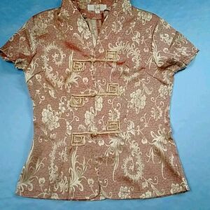 VTG, Chinese Asian Floral Blouses Size M